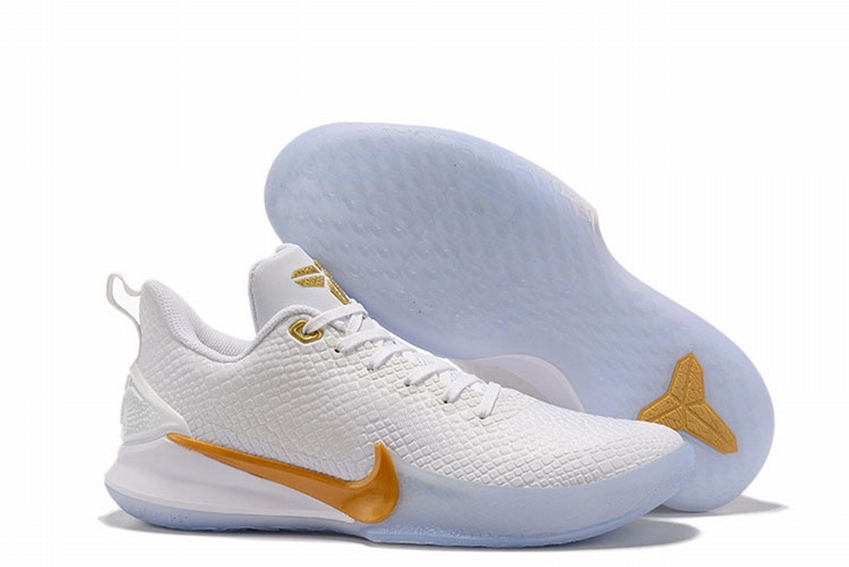 Nike Kobe Mamba Men Shoes White Gold